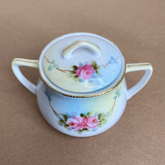 Vtg Nippon Hand Painted Cream and Sugar Pair Fine China - Picture 3 of 13